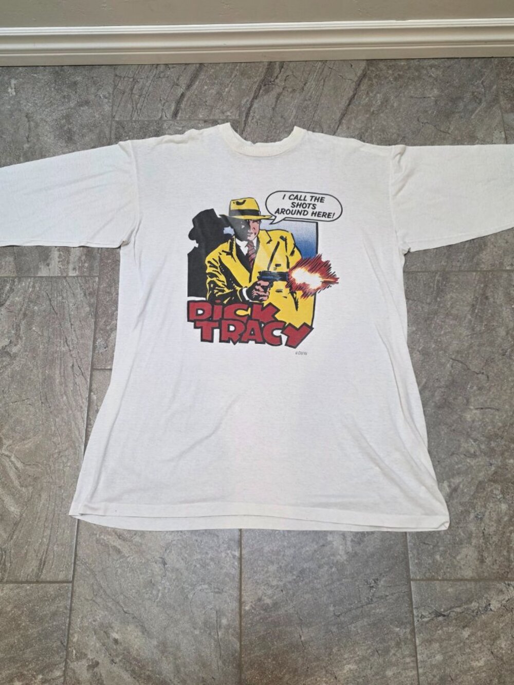 Vintage Dick Tracy T Shirt 80s Screen Stars USA Disney single stitch grandover